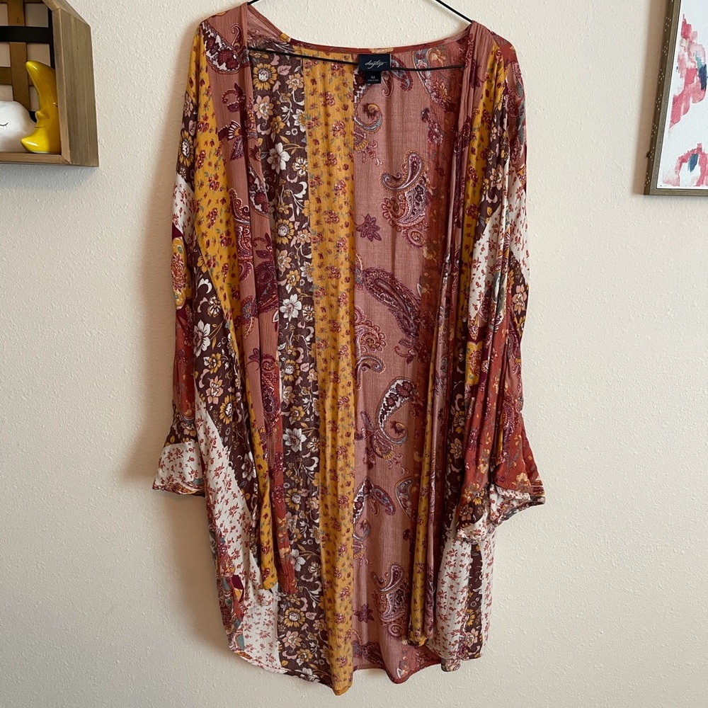 Daytrip Floral Patchwork Bohemian Kimono/Cover Up